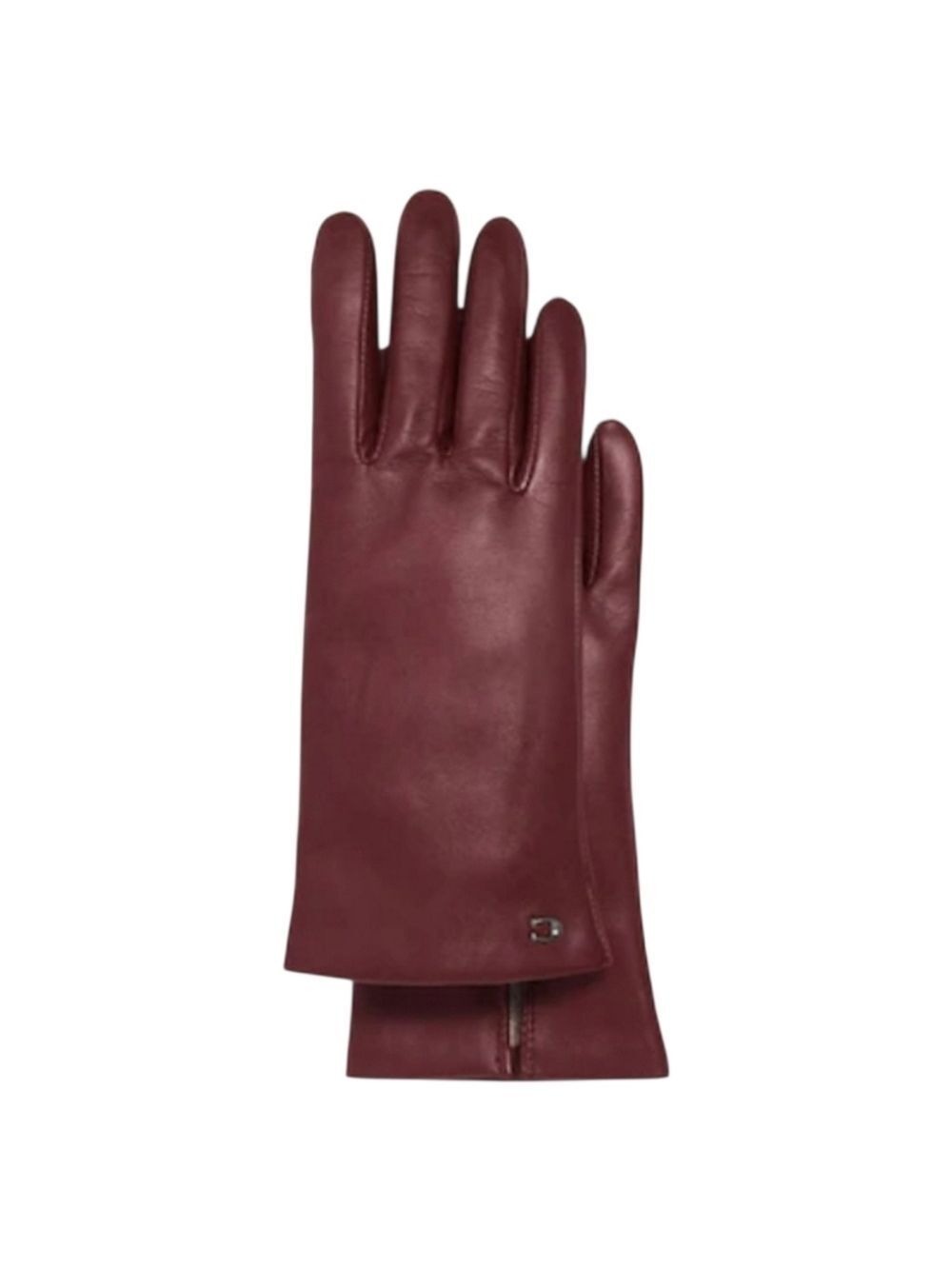 NEW COACH LEATHER TECH GLOVES SCULPTED SIGNATURE BURGUNDY WINE SIZE 8 - Picture 4 of 5